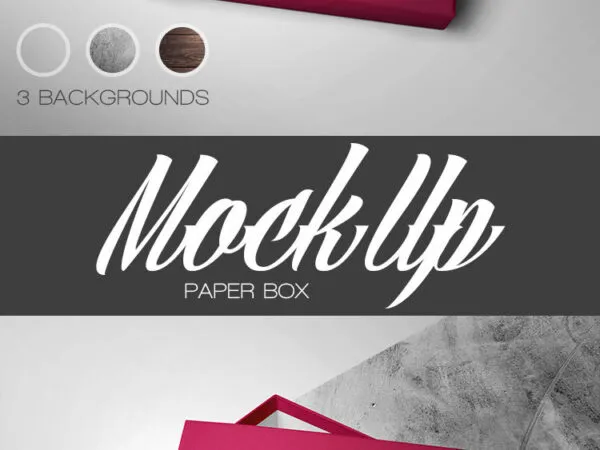 Top View of Paper Gift Box Packaging Mockup 1