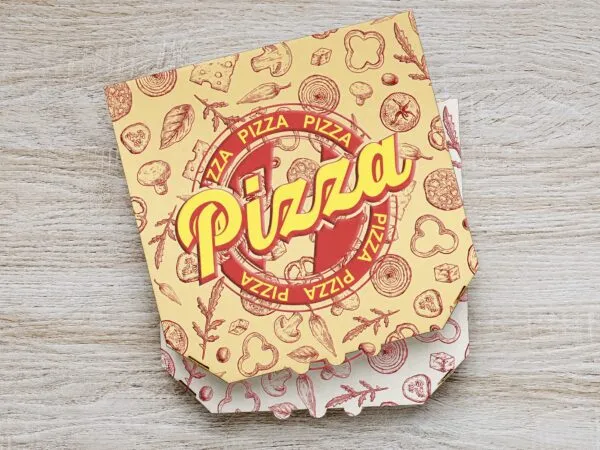 Top View of Pizza Box Mockup 1