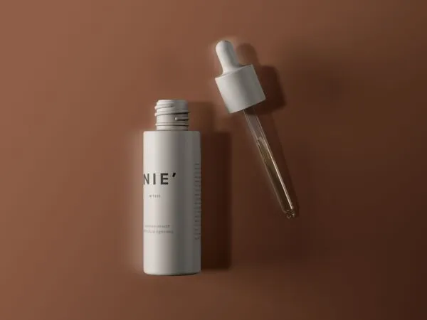 Top View of Plastic Dropper Bottle Mockup 1