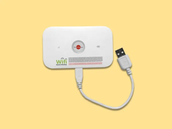 Top View of Portable Wi Fi Device Mockup 1