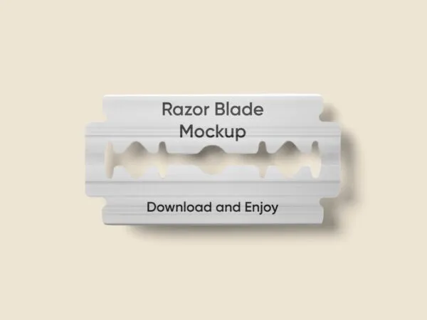 Top View of Razor Blade Mockup 1