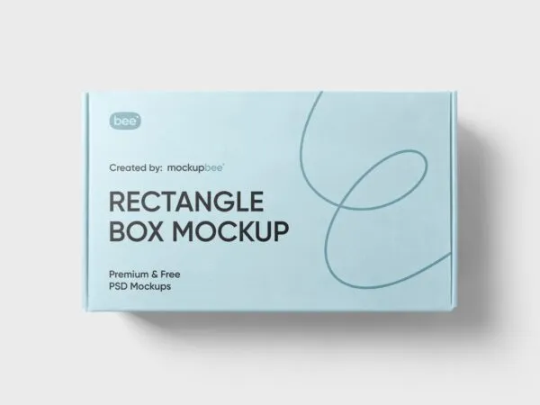 Top View of Rectangle Box Mockup 1