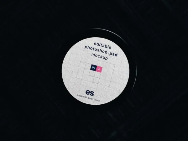 Top View of Rounded Jar Cap Label Mockup 1