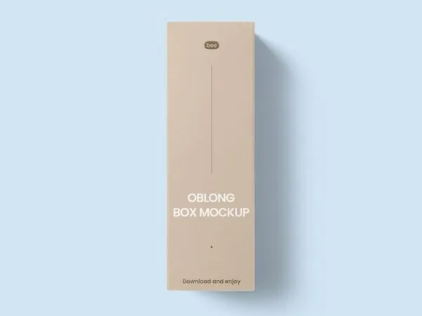 Top View of Simple Oblong Box Mockup 1