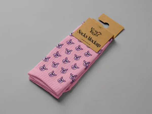 Top View of Socks Mockup 1