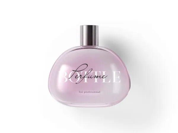 Top View of Trendy Minimal Perfume Mockup 1