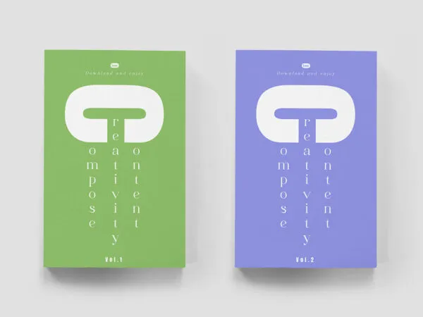 Top View of Two Book Covers Mockup 1