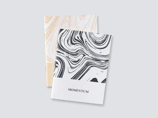 Top View of Two Magazine Covers Mockup 1