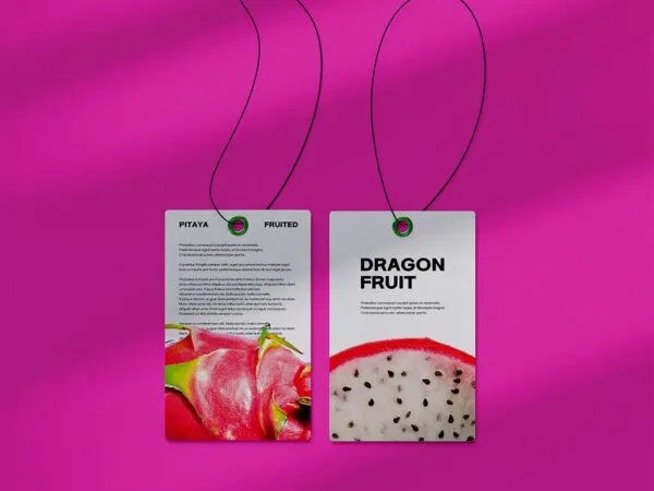 Top View of Two Tags Mockup with an Overlay Shadow 1