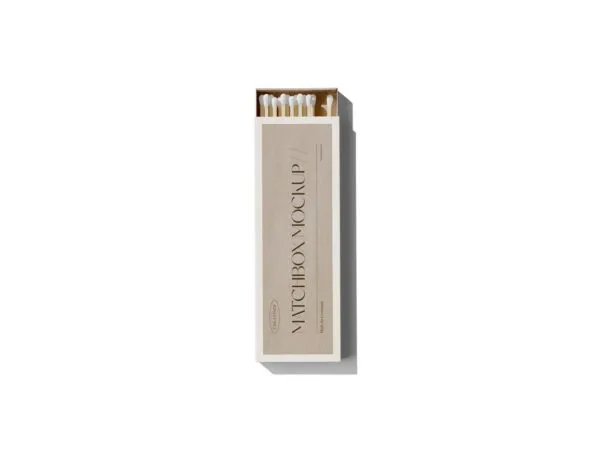 Top View of Vertical Open Matchbox Mockup 1