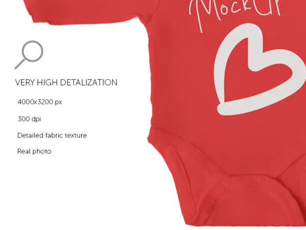 Top View of a Baby Bodysuit Mockup 1