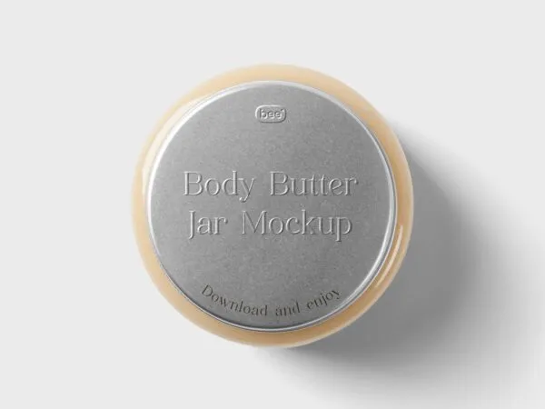 Top View of a Body Butter Jar Mockup 1