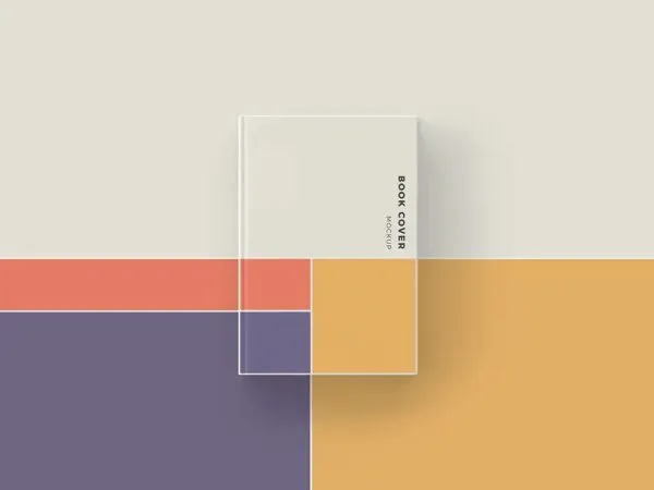 Top View of a Book Cover Mockup 1