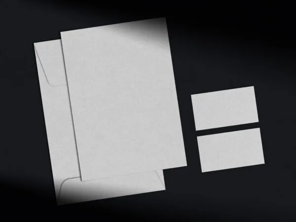 Top View of a Branding Stationery Mockup 1