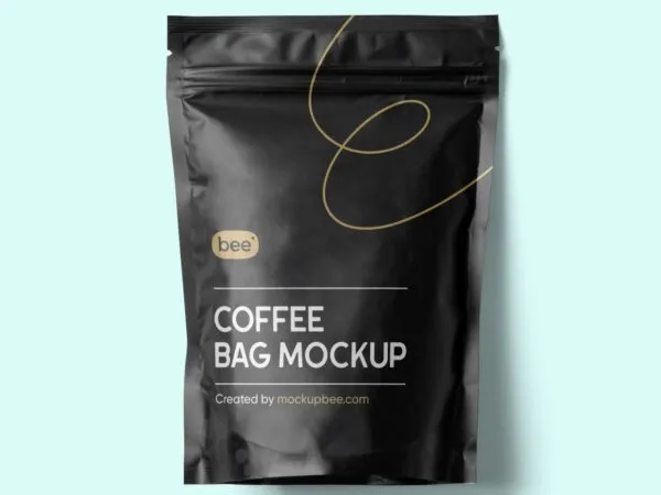 Top View of a Classic Coffee Bag Mockup 1