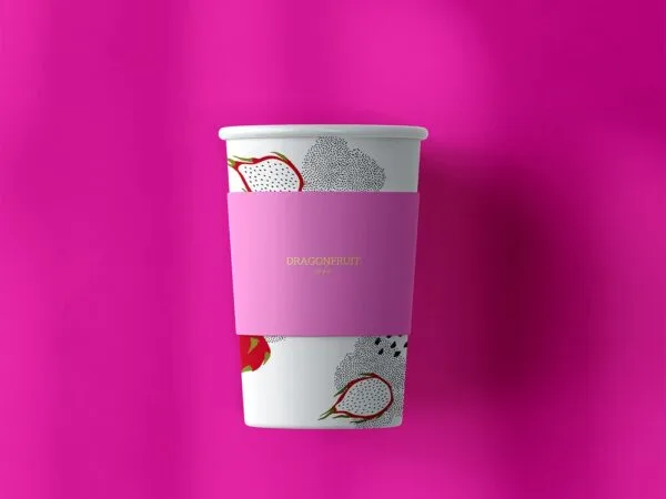 Top View of a Classic Paper Cup Mockup 1