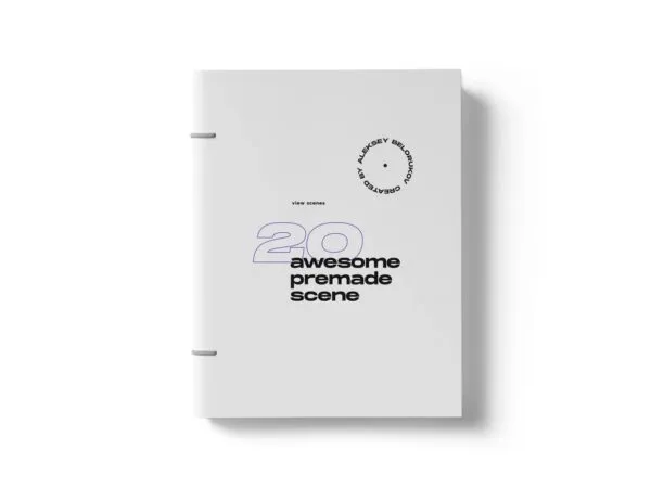 Top View of a Closed Minimal Notepad Mockup 1