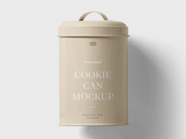 Top View of a Cookie Can Mockup 1