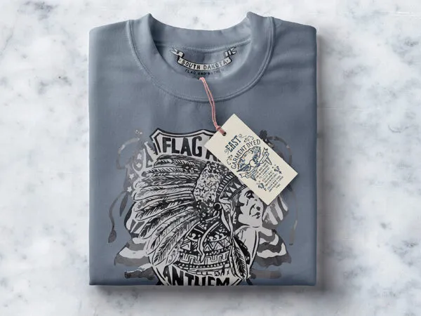 Top View of a Folded Sweatshirt Mockup 1