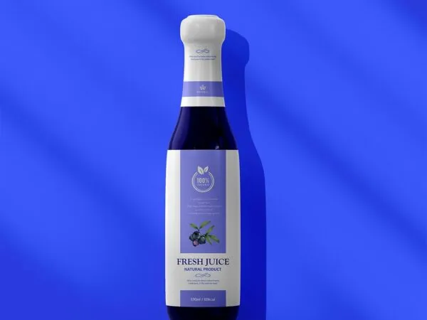 Top View of a Glass Sauce Bottle Mockup 1