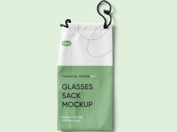 Top View of a Glasses Sack Mockup 1
