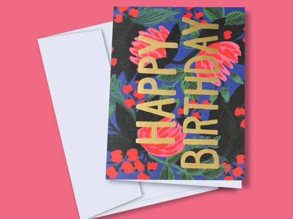 Top View of a Greeting Card with Its Pocket Mockup 1