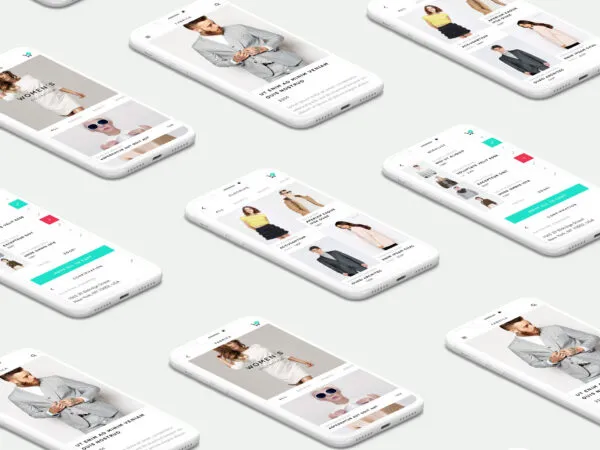 Top View of a Grid of iPhone X on Monochrome Surface Mockup 1