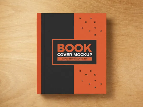 Top View of a Hard Cover Book Mockup 1