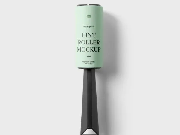 Top View of a Lint Roller Mockup 1
