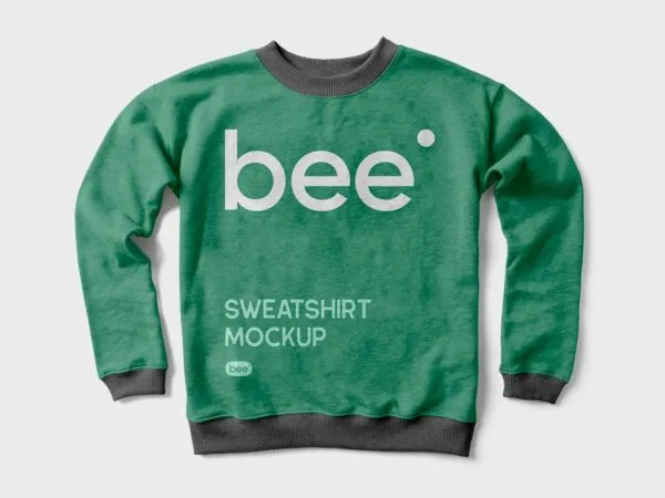 Top View of a Long Sleeve Sweatshirt Mockup 1
