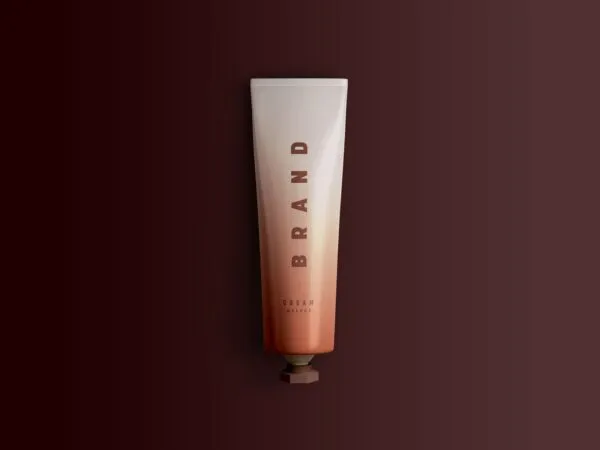 Top View of a MedicatedCosmetic Cream Tube Mockup 1