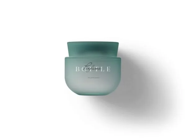Top View of a Mini Cosmetics Bottle Mockup 1