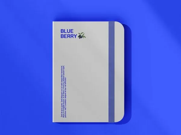 Top View of a Modern Notebook Mockup 1