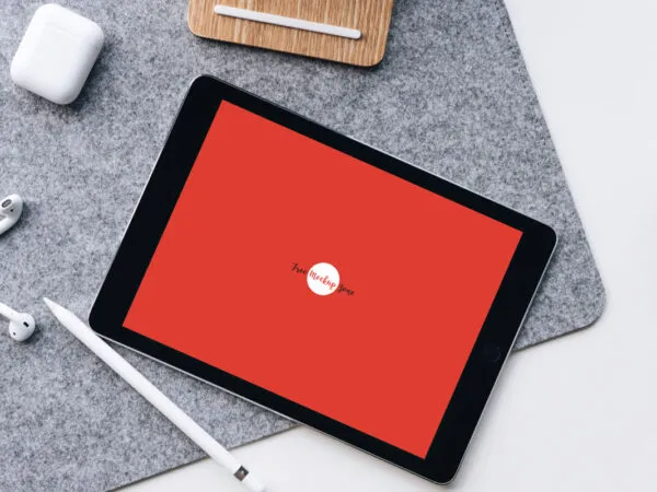 Top View of a Modern iPad Screen Mockup 1
