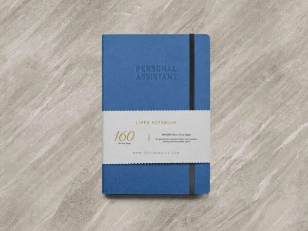 Top View of a Personal Paper Notebook Mockup 1