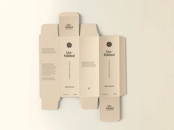 Top View of a Rectangular Unfolded Box Mockup 1