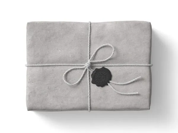 Top View of a Roped and Sealed Package Mockup 1
