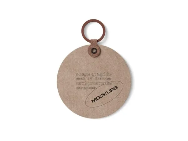Top View of a Round Cardboard Label Mockup 1