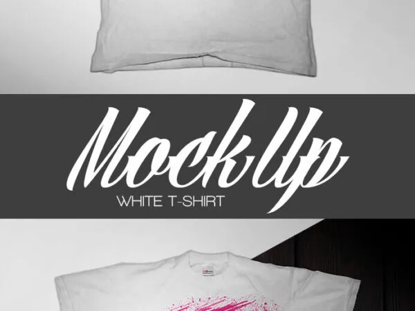 Top View of a Round Neck T Shirt Mockup 1
