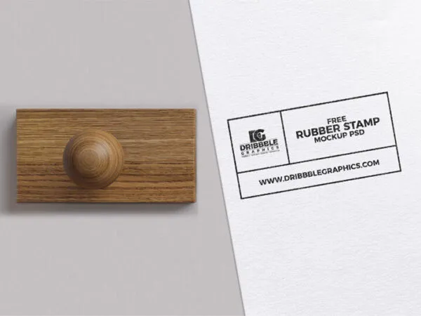 Top View of a Rubber Stamp Mockup 1