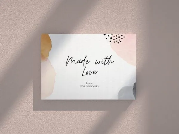 Top View of a Standard Size Canvas Mockup 1