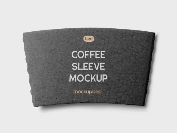 Top View of an Open Coffee Sleeve Mockup 1