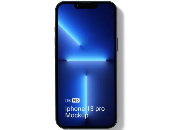 Top View of an iPhone 13 Pro Mockup 1