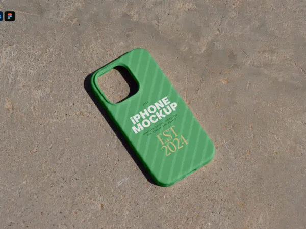 Top View of iPhone Case Mockup on Path 1