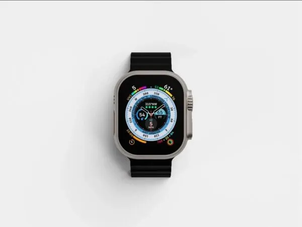 Top Vision of Apple Watch Ultra Mockup 1