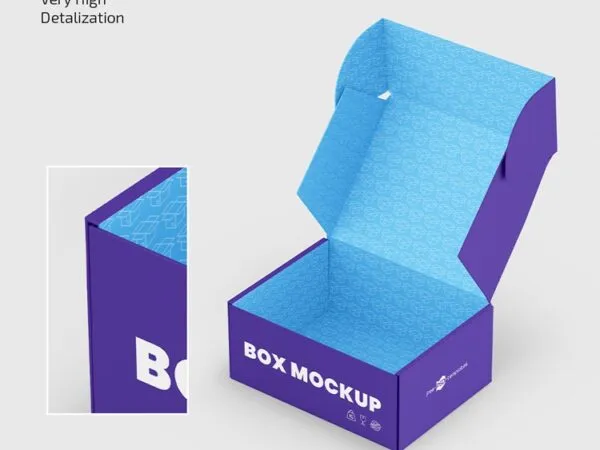 Top and Perspective View of 3 Pinch Lock Box Mockups 1