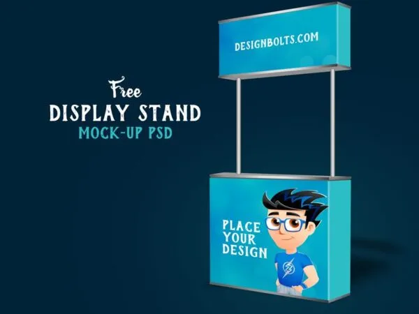 Trade Show Booth Metal Display Stand Mockup 1