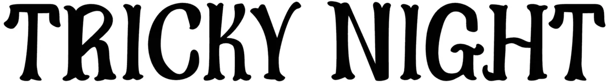 Tricky Night Font 1