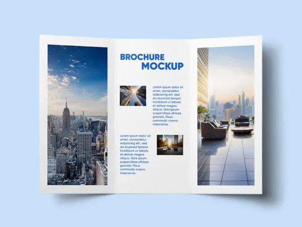 Trifold Stationery Brochure Mockup 1