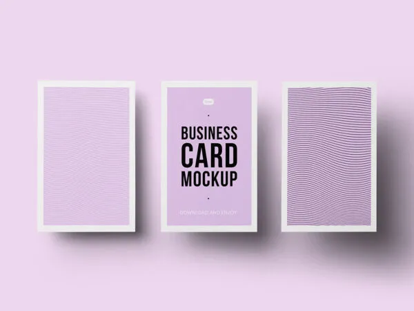 Triple Business Card Mockup 1